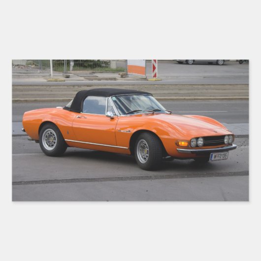 Fiat Dino Spider Rechteckiger Aufkleber (Vorderseite)