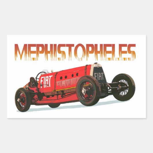 Fiat Mephistopheles Rechteckiger Aufkleber (Vorderseite)