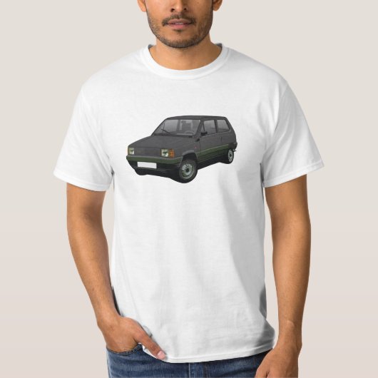 Fiat Panda 45 Mk1 (Tipo 141) Schwarz T-Shirt (Vorderseite)