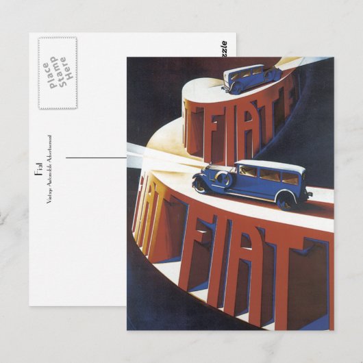 Fiat Postkarte (Vorne/Hinten)