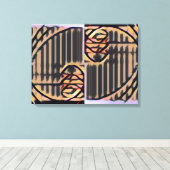 FIB 369 | Geschlossene Shutter, Fibonacci Leinwanddruck (Insitu (Holzboden))