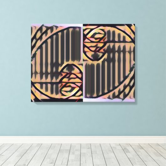 FIB 369 | Geschlossene Shutter, Fibonacci Leinwanddruck (Insitu (Holzboden))