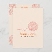 Fiber Artist Modern Yarn Danke Post Card Postkarte (Vorne/Hinten)