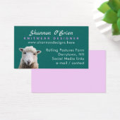 Fiber Arts Knitting Wool Lamb Sheep Business Card (Schreibtisch)