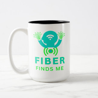 Fiber findet mich zweifarbige tasse
