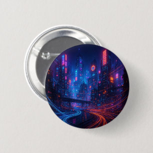 Fiber Optic Cityscape Button