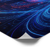 Fiber Optic Cityscape Poster (Ecke)