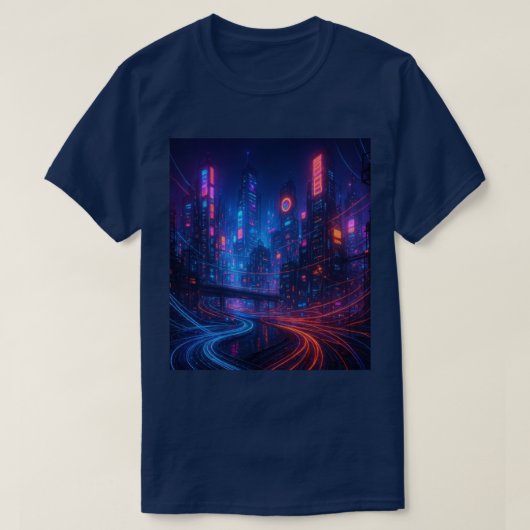 Fiber Optic Cityscape T-Shirt (Design vorne)
