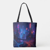 Fiber Optic Cityscape Tasche (Rückseite)