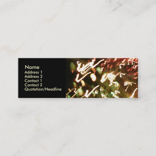 Fiber Optic Fun Mini Visitenkarte (Vorderseite)