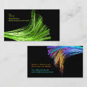 FIBER OPTICS LAYERS/RAINBOUR/NEON GREEN VISITENKARTE (Vorne/Hinten)