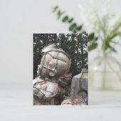 Fiberglas Friedhof Großer Junge und Milchkarton Postkarte (Stehend Vorderseite)