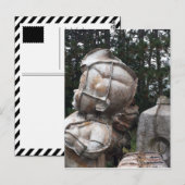 Fiberglas Friedhof Großer Junge und Milchkarton Postkarte (Vorne/Hinten)