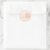 Fiberkünstler Modernes Garn-Rundsticker Runder Aufkleber (Tasche)