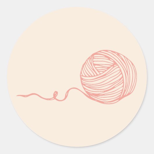 Fiberkünstler Modernes Garn-Rundsticker Runder Aufkleber (Vorderseite)