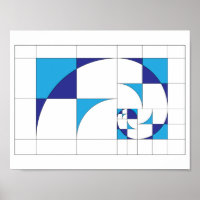 Fibonacci abstrakte geometrische Leinwand