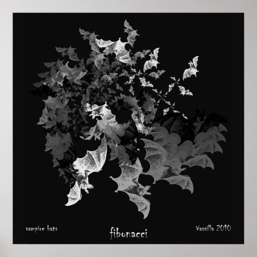 Fibonacci Bats Poster Printwerbung (Vorne)
