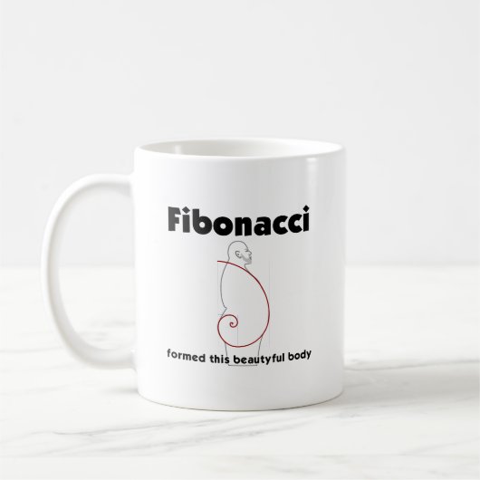 Fibonacci bildete Körper Übergewicht Fettleibigkei Kaffeetasse (Links)