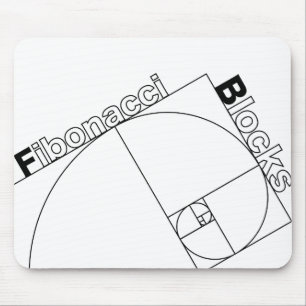 Fibonacci-Blöcke Mousepad