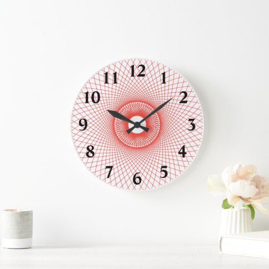 Fibonacci Blume Spiro Große Wanduhr (Zuhause)