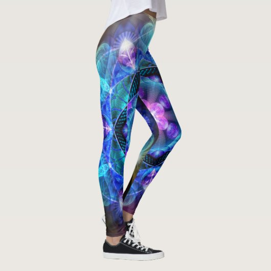 Fibonacci-Blumemandala-Leggings Leggings (Rechts)
