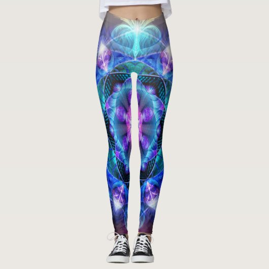 Fibonacci-Blumemandala-Leggings Leggings (Vorderseite)