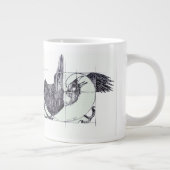 Fibonacci Corvid Links-Handed Jumbo-Tasse (Rechts)
