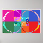 Fibonacci Day, Pop Art, Typografie Poster (Vorne)