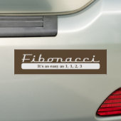 Fibonacci… Es ist so einfach wie 1, 1, 2, 3 Autoaufkleber (Auf Auto)