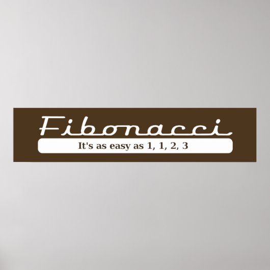 Fibonacci. Es ist so einfach wie 1, 1, 2, 3 - Post Poster (Vorne)