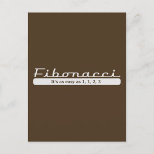 Fibonacci... Es ist so einfach wie 1, 1, 2, 3 Postkarte