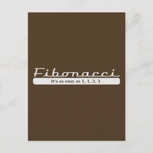 Fibonacci... Es ist so einfach wie 1, 1, 2, 3 Postkarte (Vorderseite)
