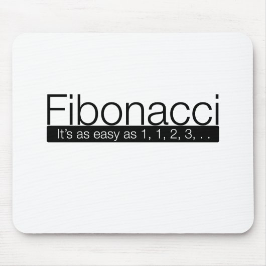 Fibonacci - es ist so einfach wie 1, 2, 3. mousepad (Vorne)