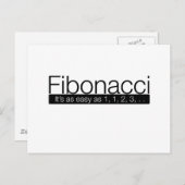 Fibonacci - es ist so einfach wie 1, 2, 3, . postkarte (Vorne/Hinten)