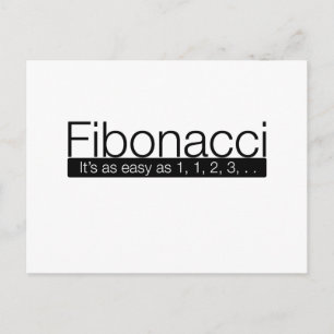 Fibonacci - es ist so einfach wie 1, 2, 3, . postkarte