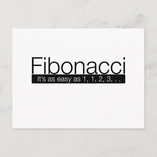 Fibonacci - es ist so einfach wie 1, 2, 3, . postkarte (Vorderseite)