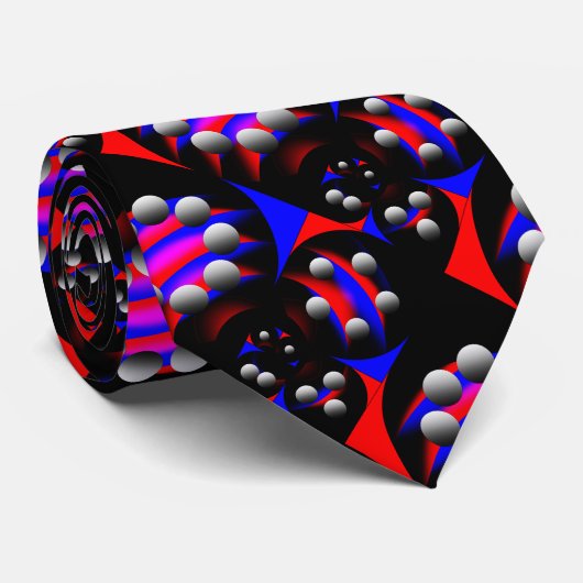 Fibonacci "Fish Black" von Kenneth Yoncich Krawatte (Gerollt)