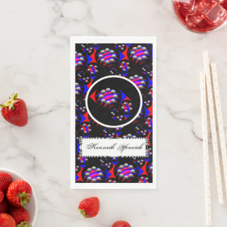 Fibonacci "Fish Black" von Kenneth Yoncich Serviette