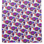 Fibonacci "Fish Schachbrett" von Kenneth Yoncich Duschvorhang (Vorderseite)