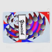 Fibonacci "Fish" von Kenneth Yoncich Golfhandtuch (Horizontal)