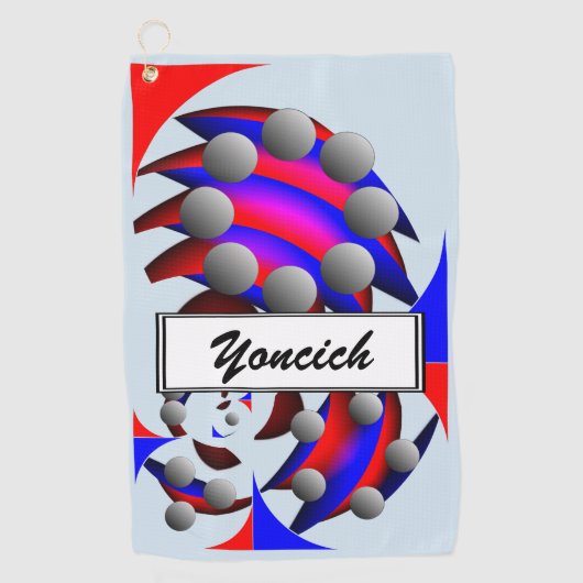 Fibonacci "Fish" von Kenneth Yoncich Golfhandtuch (Vorderseite)