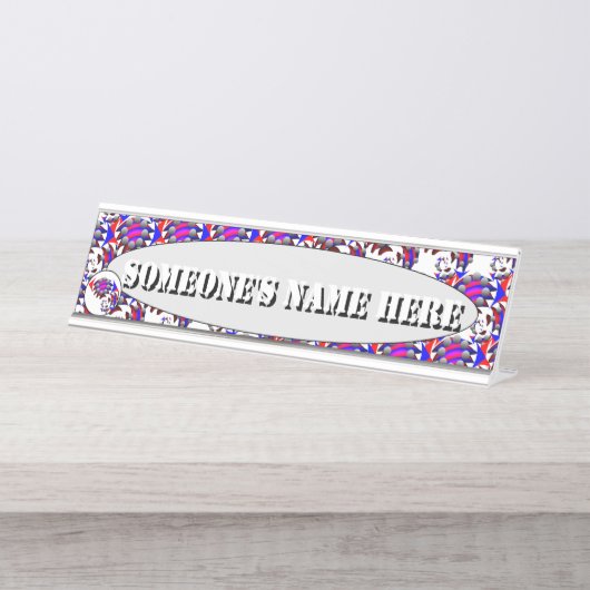 Fibonacci "Fish" von Kenneth Yoncich Schreibtischnamensplakette (Vorderseite )