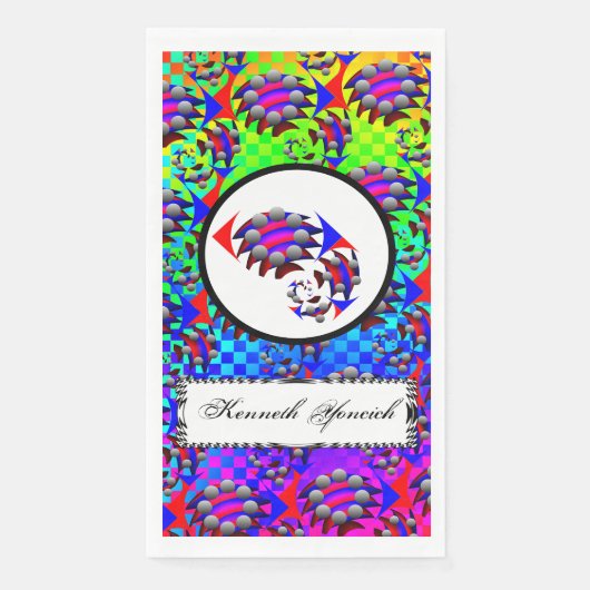 Fibonacci "Fish" von Kenneth Yoncich Serviette (Vorderseite)