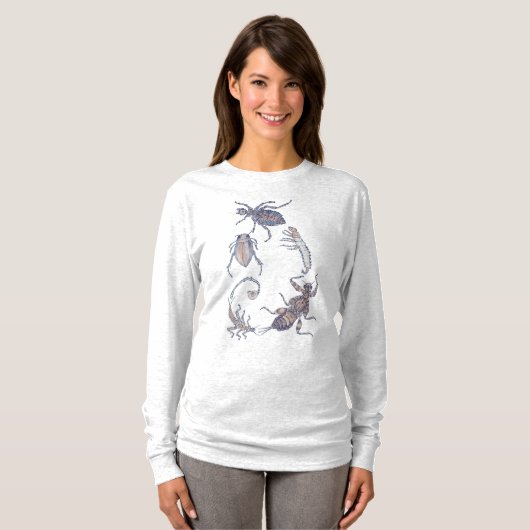 Fibonacci Frischwasser-Bug-Spirale T-Shirt (Vorne ganz)