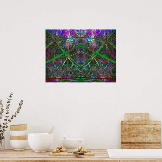 Fibonacci Geometric Space Poster (Küche)