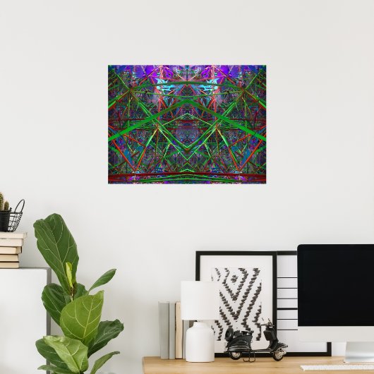 Fibonacci Geometric Space Poster (Heimbüro)