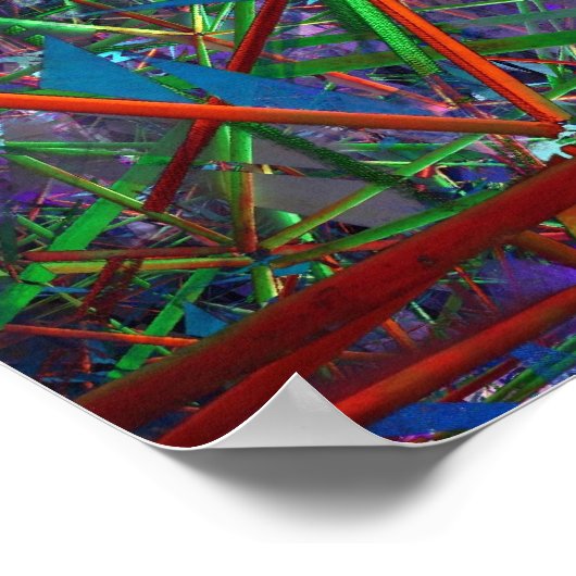 Fibonacci Geometric Space Poster (Ecke)