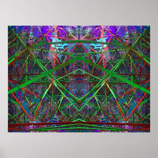 Fibonacci Geometric Space Poster (Vorne)