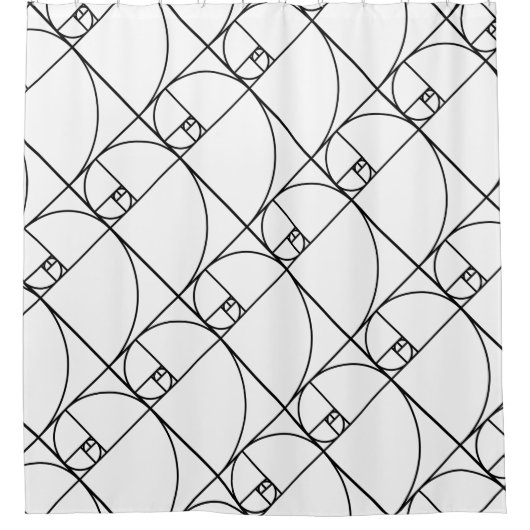 Fibonacci golden ratio - einzigartige mathematisch duschvorhang (Vorderseite)