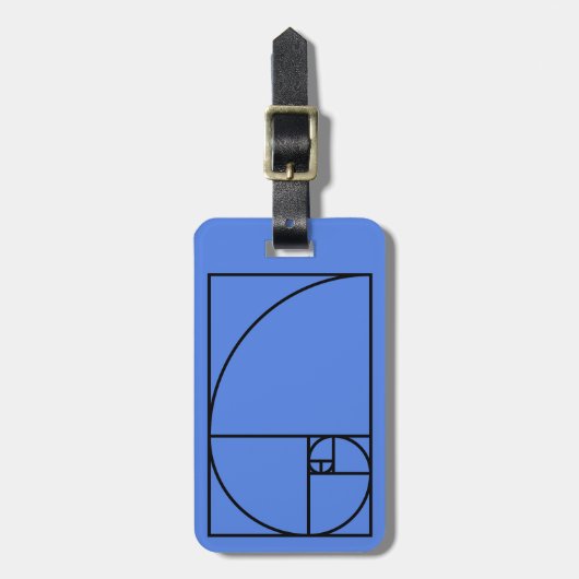 Fibonacci golden ratio - einzigartige mathematisch gepäckanhänger (Vorderseite vertikal)